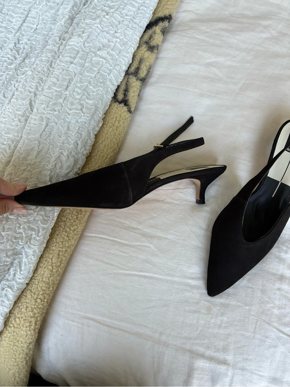 Dolce Vita Black Pointed Slingback Heels